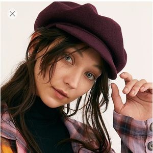 Free people ✨🖤maroon Wool hat by kangool